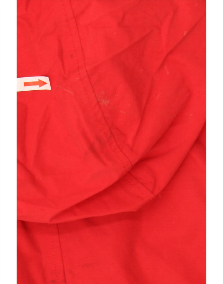 Capa de chuva feminina com capuz Joules UK 14 algodão vermelho médio