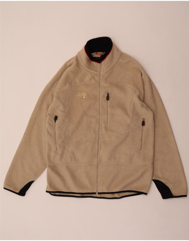 Jaqueta masculina Fila Fleece UK 44 2XL poliéster bege