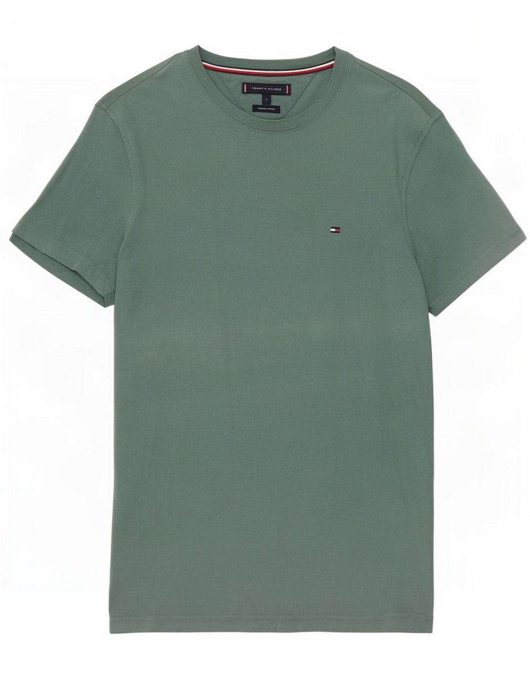 Camiseta masculina Tommy Hilfiger top pequeno algodão verde