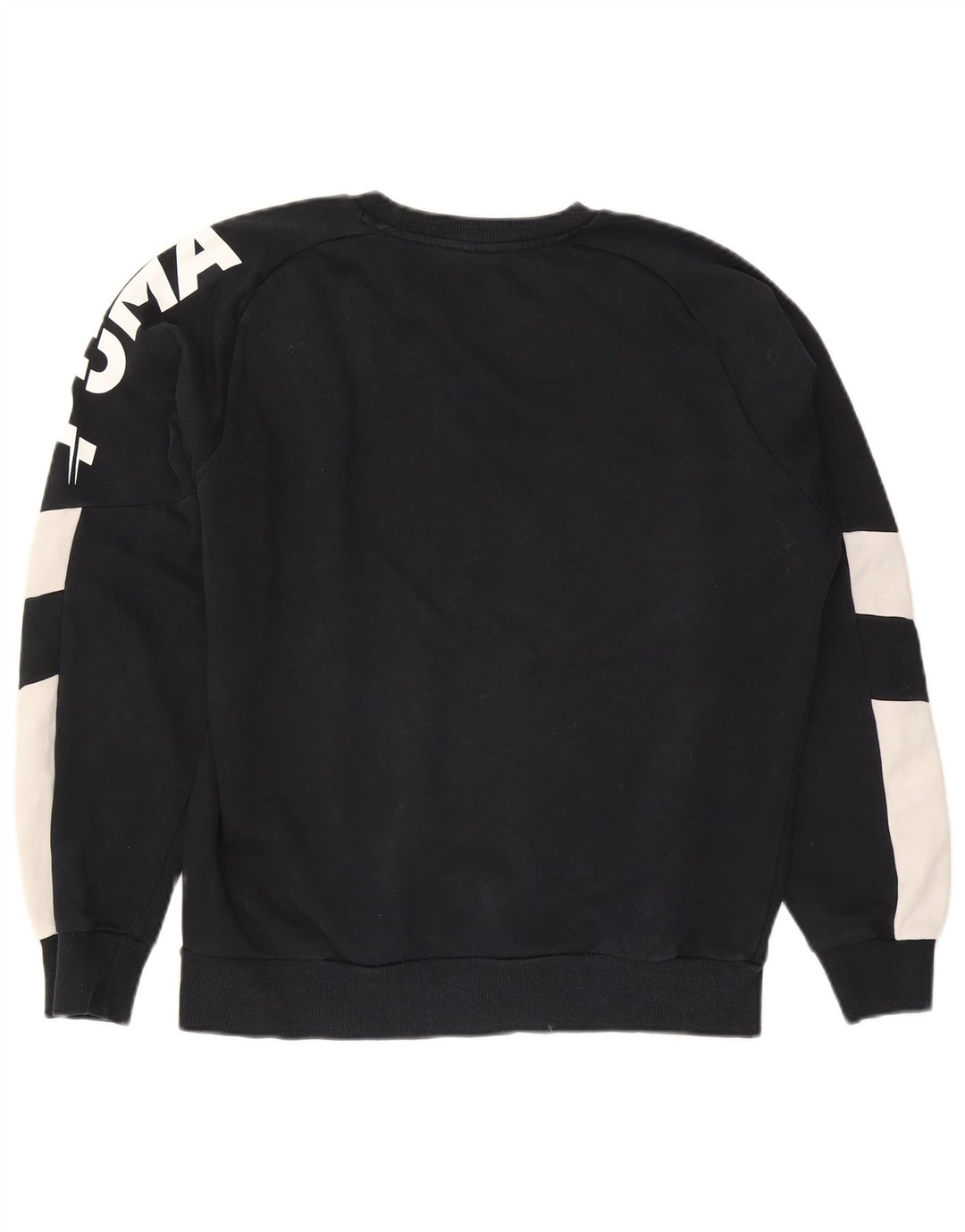 Puma masculino gráfico moletom jumper médio preto colorblock