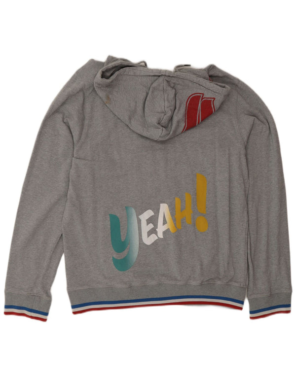 Diesel masculino 55DSL moletom com capuz gráfico XL cinza