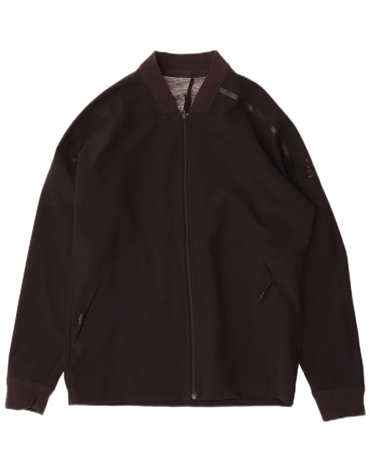 Adidas masculino reversível agasalho top jaqueta pequena cinza colorblock