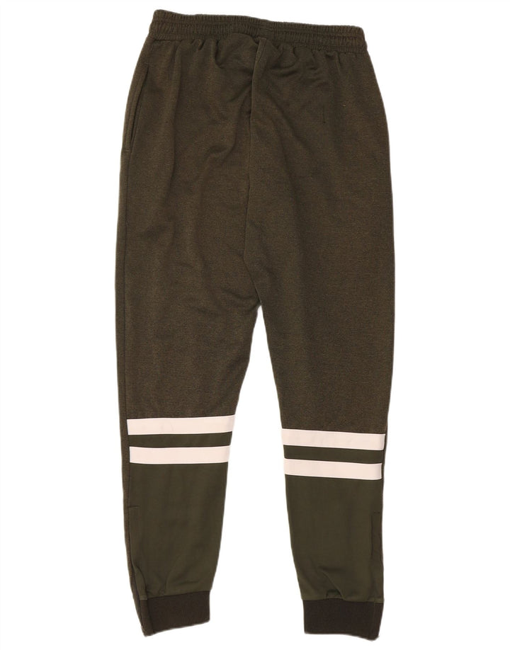 Calça esportiva masculina ELLESSE, joggers, pequeno, cáqui, colorblock, poliéster