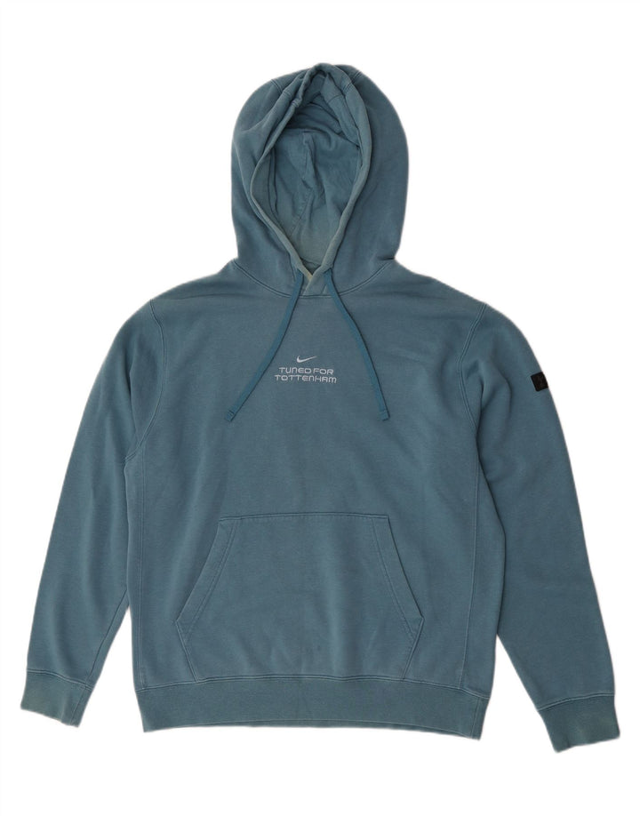 Jumper com capuz gráfico masculino Nike médio azul algodão