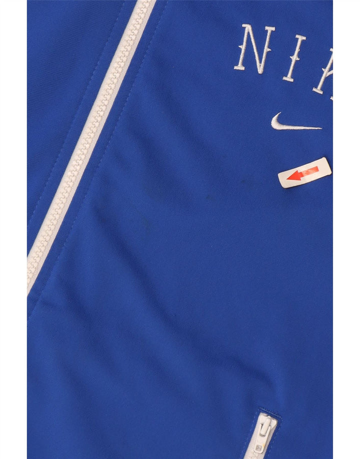Suéter Nike Feminino Zip Hoodie UK 14 Médio Azul