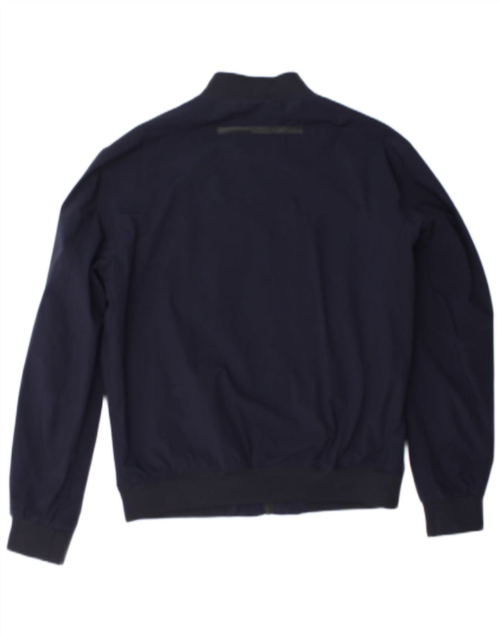 Jaqueta bomber masculina Zara UK 40 grande azul marinho