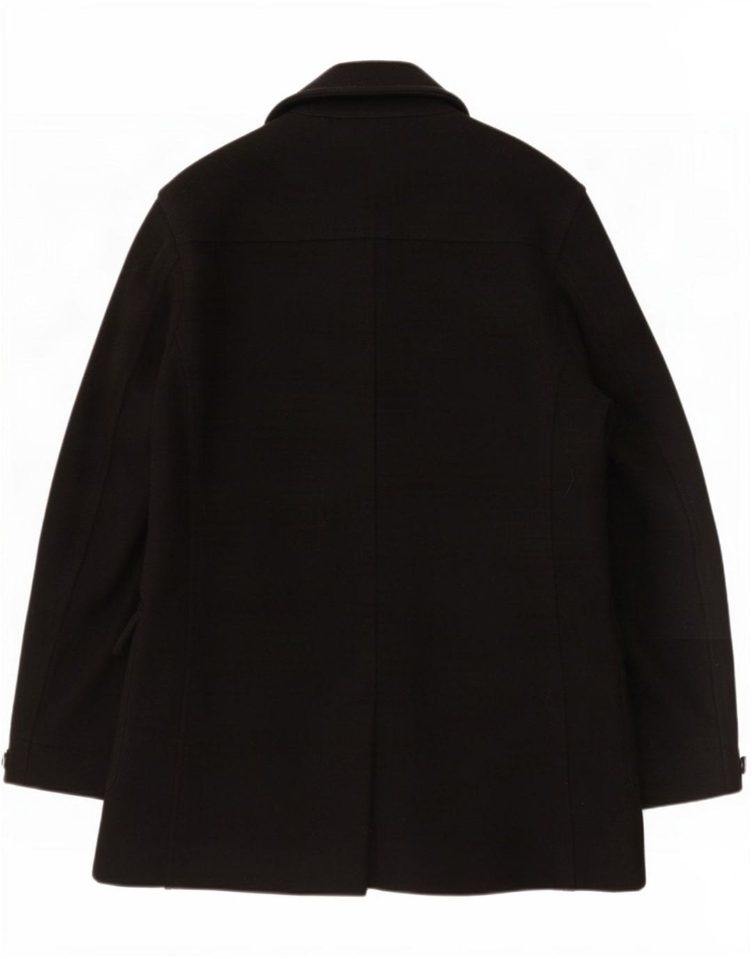 Calvin Klein Jeans Masculino Pea Coat Reino Unido 40 Grande Lã Preta