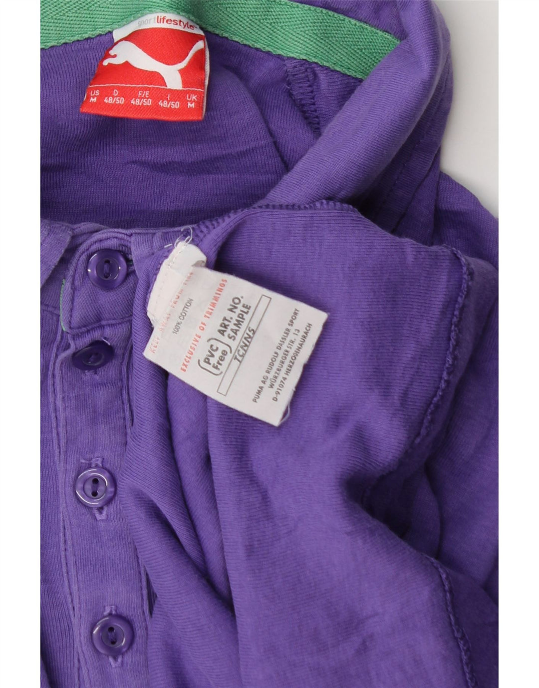 Camisa polo masculina Puma médio roxo algodão