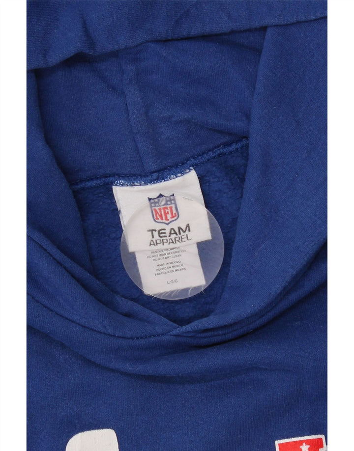 Jumper com capuz gráfico masculino da NFL grande algodão azul