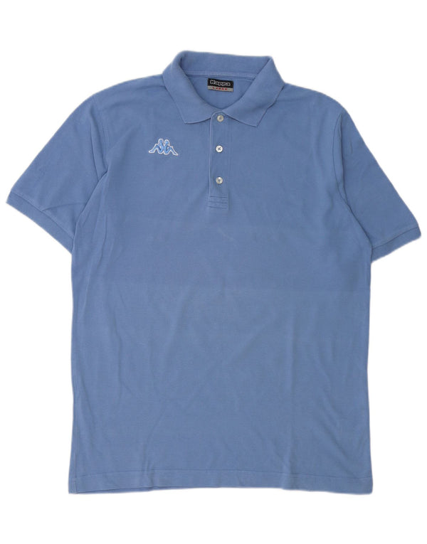 Camisa polo masculina Kappa grande algodão azul