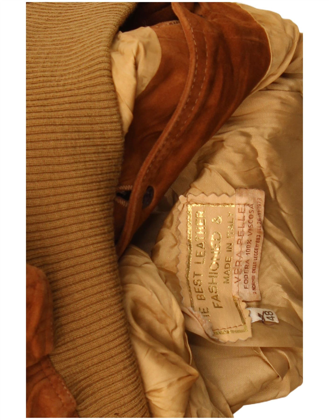 Jaqueta bomber de camurça feminina vintage IT 48 XL couro marrom