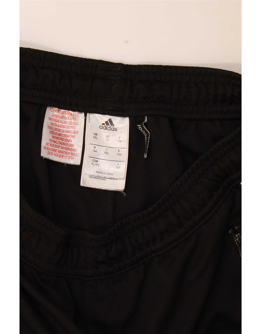Calças de treino Adidas Boys Climacool 13-14 anos XL preto poliéster