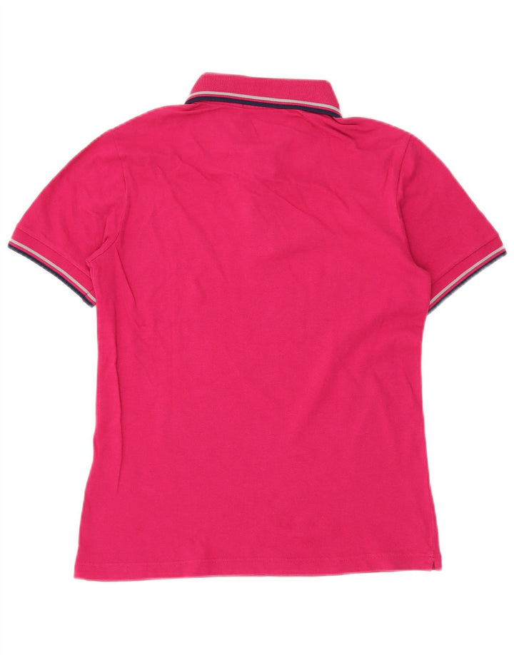 Camisa polo masculina Fred Perry pequena de algodão rosa