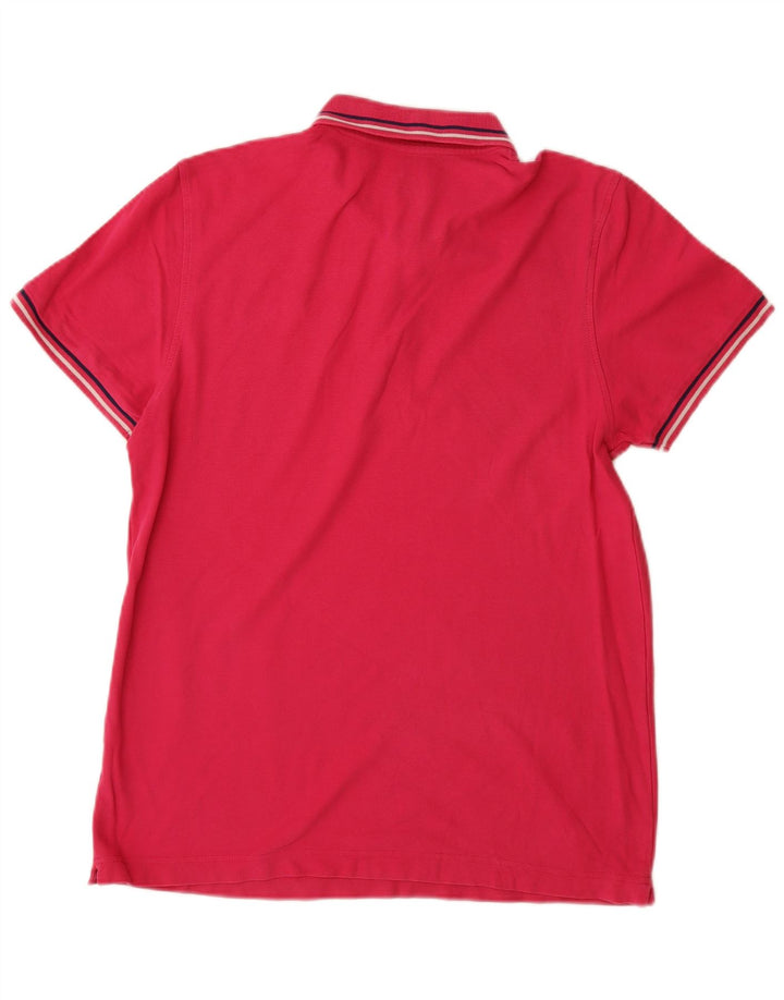 Camisa polo masculina LOTTO de algodão rosa médio