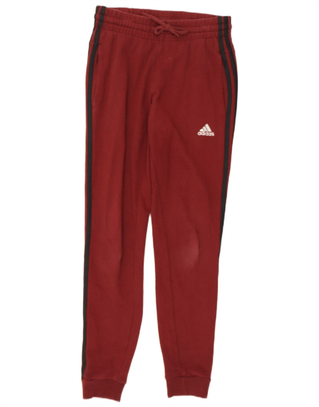 ADIDAS Womens Tracksuit Pants Joggers UK 4/6 XS Borgonha Algodão