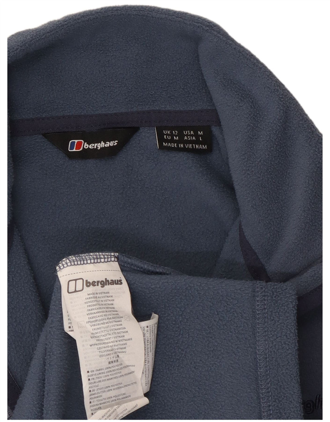 Jaqueta de lã feminina Berghaus UK 12 poliéster azul médio