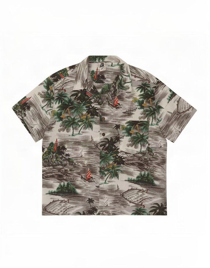 Camisa masculina de manga curta Kennington grande havaiana multicolorida
