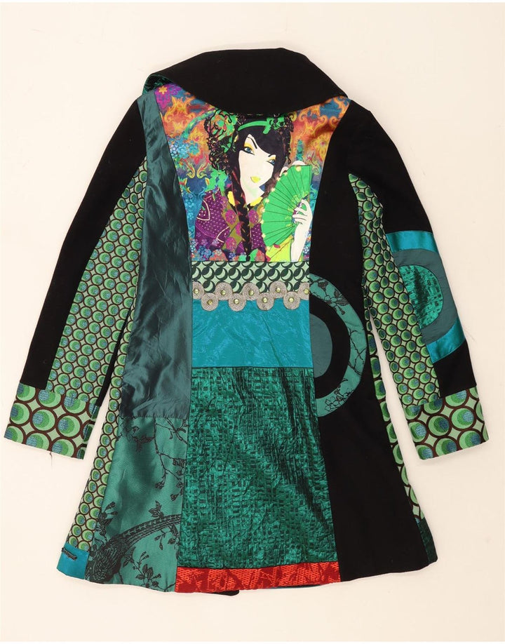 Casaco feminino Desigual Double Breasted EU 40 Médio Multicolorido