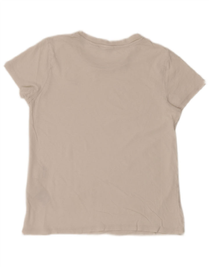 Camiseta feminina Levi's UK 8 pequena algodão branco