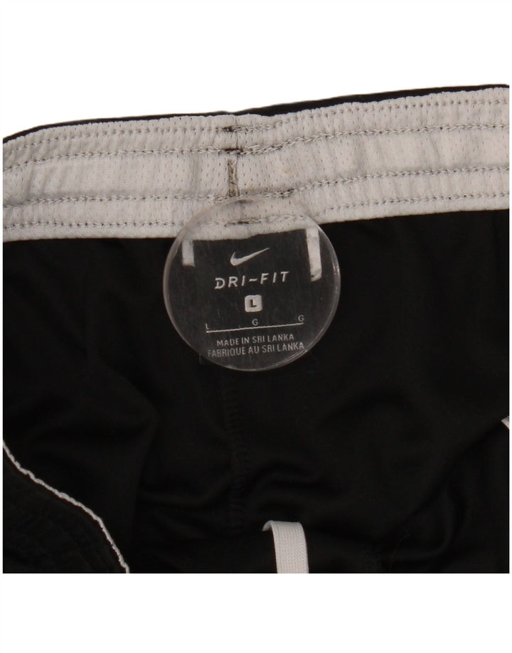 Shorts esportivos masculinos NIKE Dri Fit grandes pretos