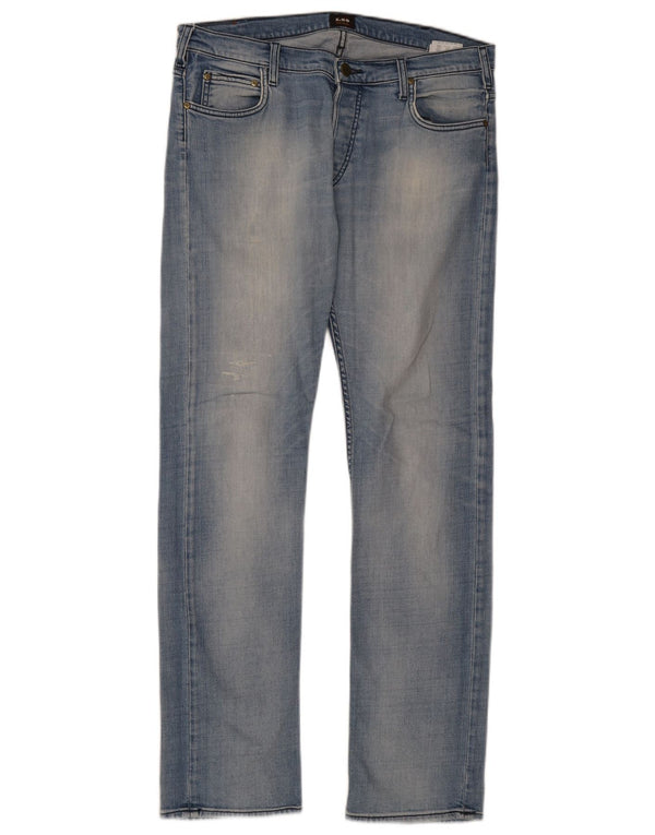 Lee Mens Powell Slim Jeans W34 L34 Azul Algodão
