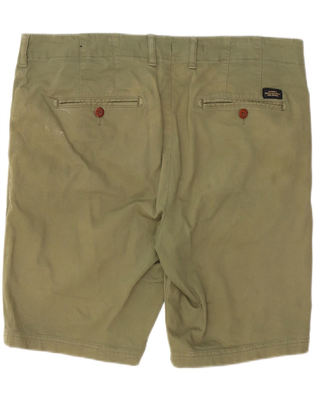 Shorts Chino Masculino SUPERDRY W36 Grande Algodão Cáqui