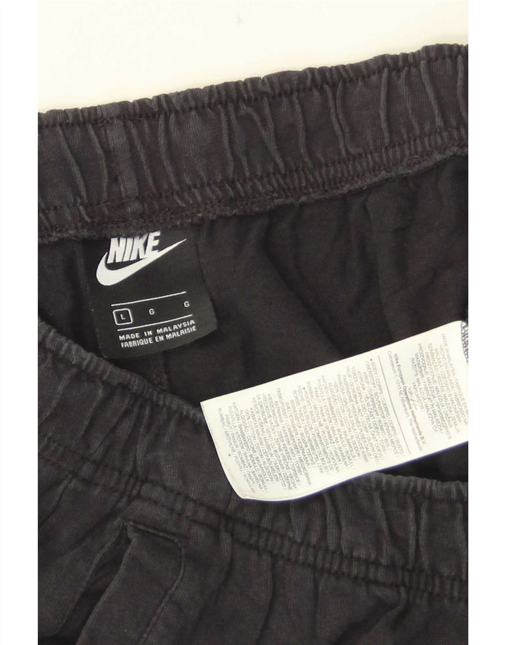 Shorts esportivos masculinos Nike grandes de algodão preto
