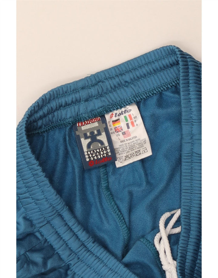 Calça de treino masculina Lotto UK 40/42 poliéster azul grande