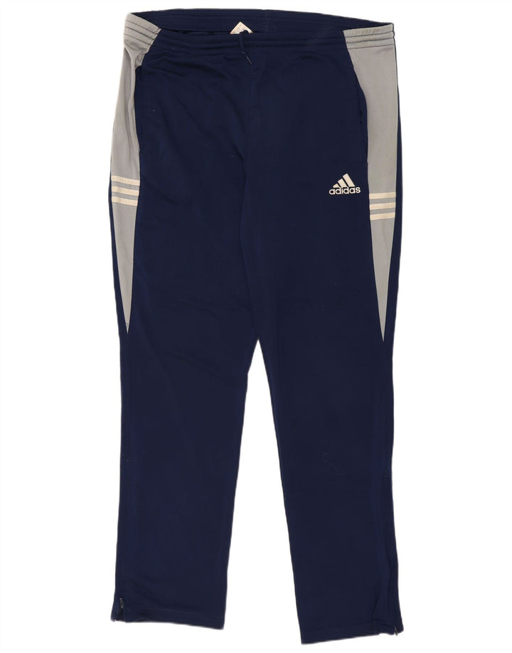 Calça de treino masculina Adidas 2XL azul marinho colorblock poliéster