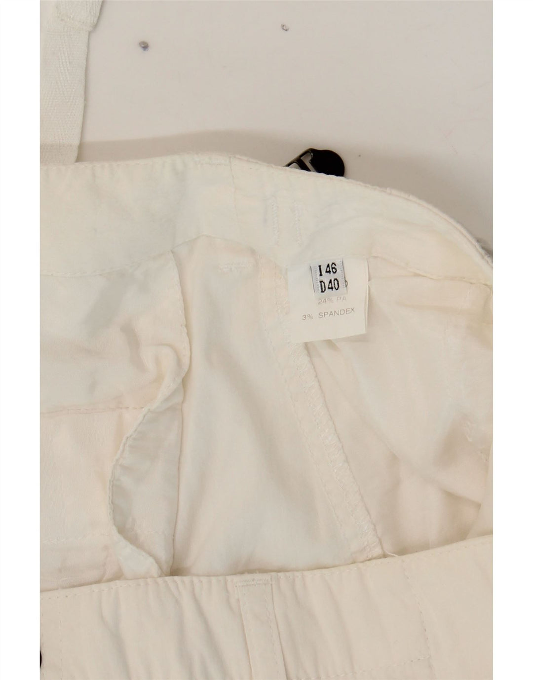 BLUGIRL BLUMARINE Womens Crop Cargo Trousers IT 46 Large W32 L26 White Vintage Blugirl Blumarine and Second-Hand Blugirl Blumarine from Messina Hembry 