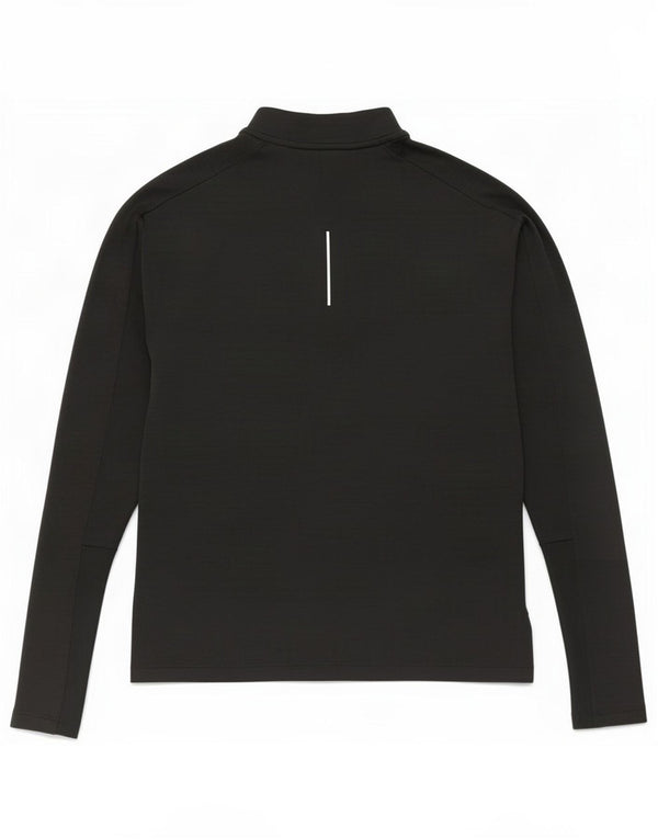 Nike Mens Dri Fit Zip Neck Pullover Treino Top XS Poliéster Preto