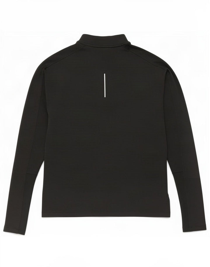 Nike Mens Dri Fit Zip Neck Pullover Treino Top XS Poliéster Preto
