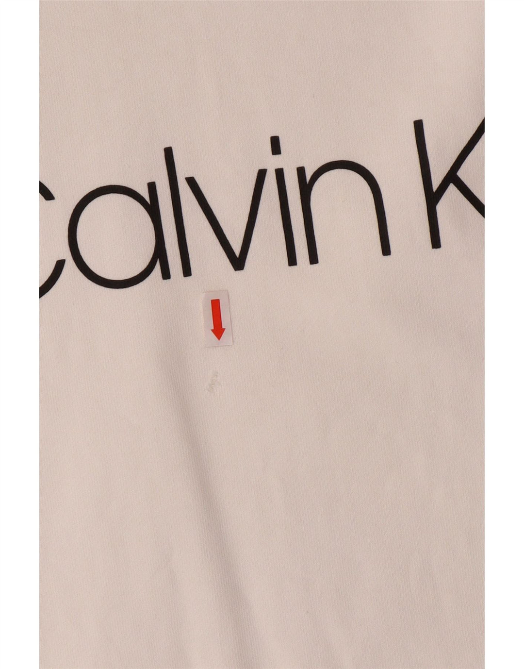CALVIN KLEIN moletom gráfico masculino jumper médio algodão branco