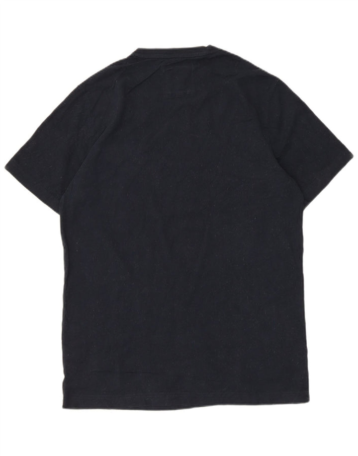 Camiseta masculina Crew Clothing Top médio algodão azul marinho