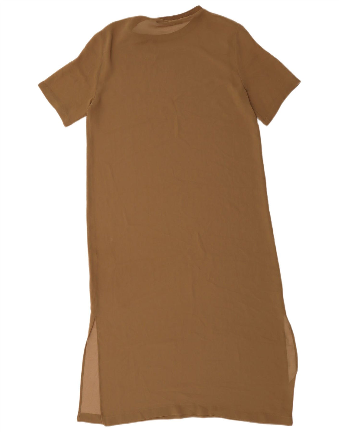 Vestido maxi feminino Zara Reino Unido 14 médio bege