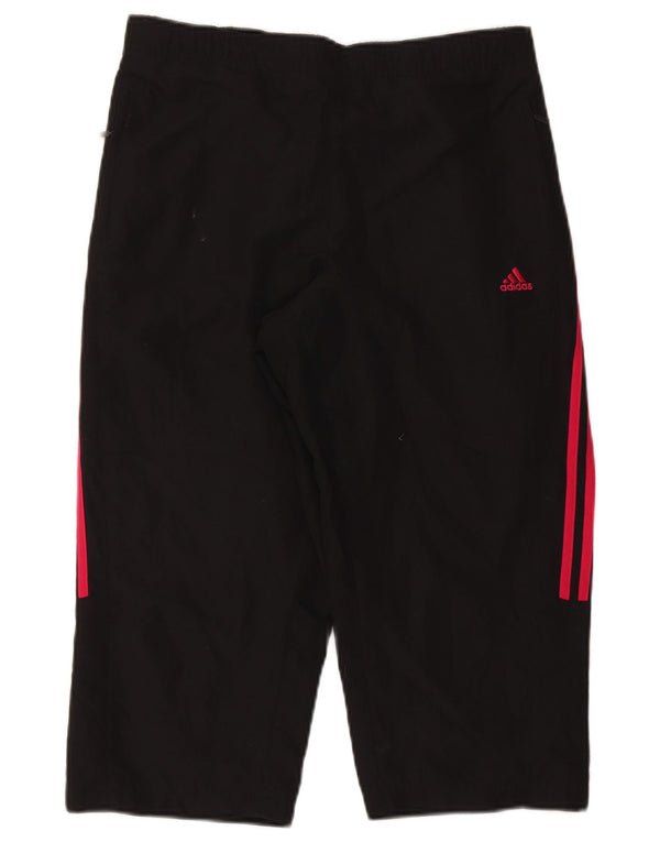Adidas Womens Capri Calças de treino UK 16 Grande Poliéster Preto
