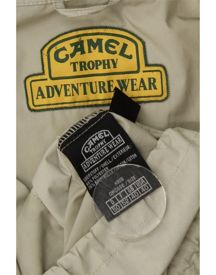 Jaqueta utilitária masculina Camel UK 40 poliéster bege grande
