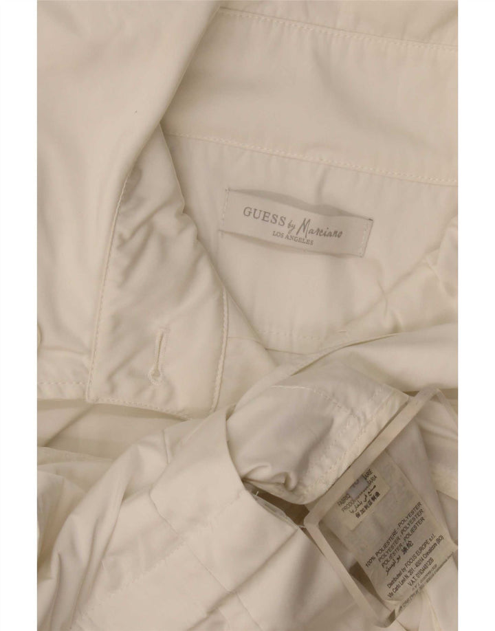 Guess By Marciano Casaco feminino IT 40 pequeno poliéster branco