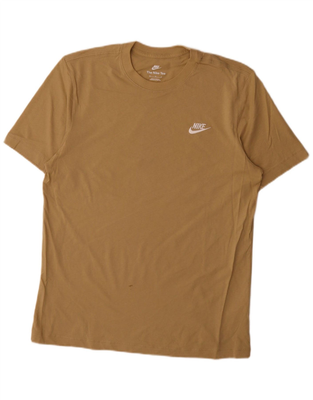 Nike Mens Camiseta Top Médio Algodão Bege