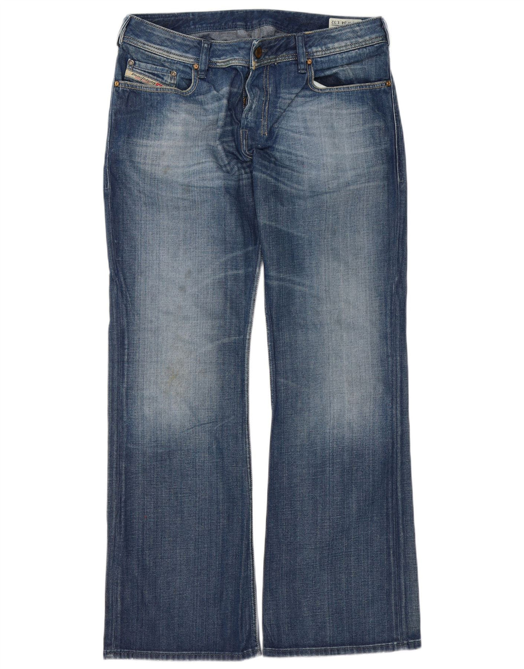 Diesel Masculino Zathan Regular Bootcut Jeans W34 L32 Azul Algodão