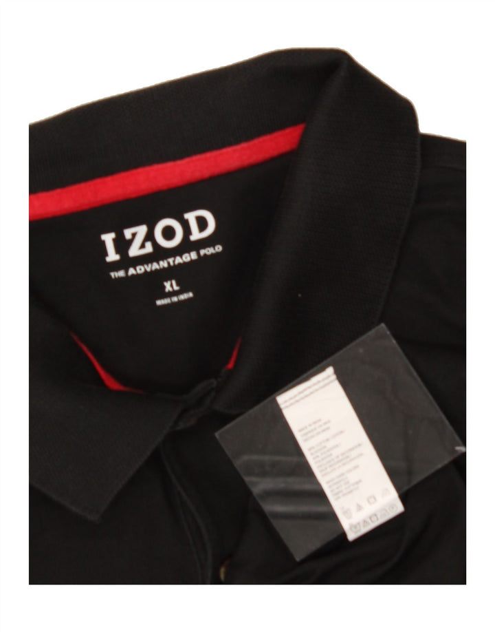 IZOD Mens Polo Shirt XL Black Cotton Vintage Izod and Second-Hand Izod from Messina Hembry 