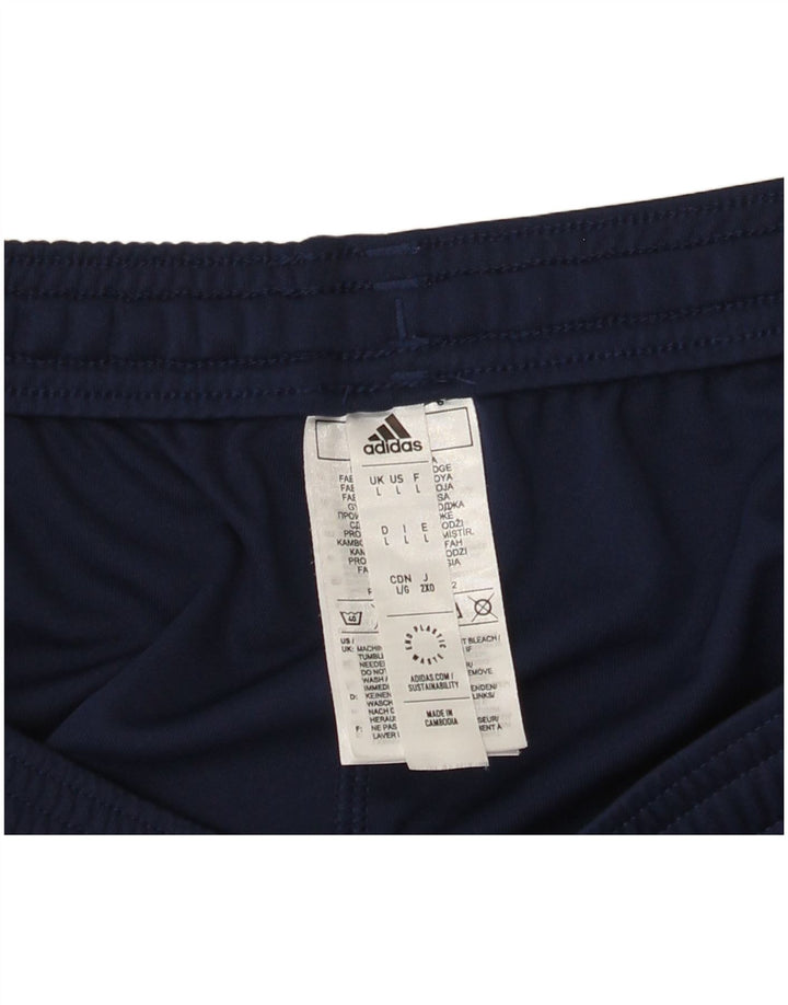 Shorts esportivos masculinos Adidas Aeroready grandes poliéster azul marinho