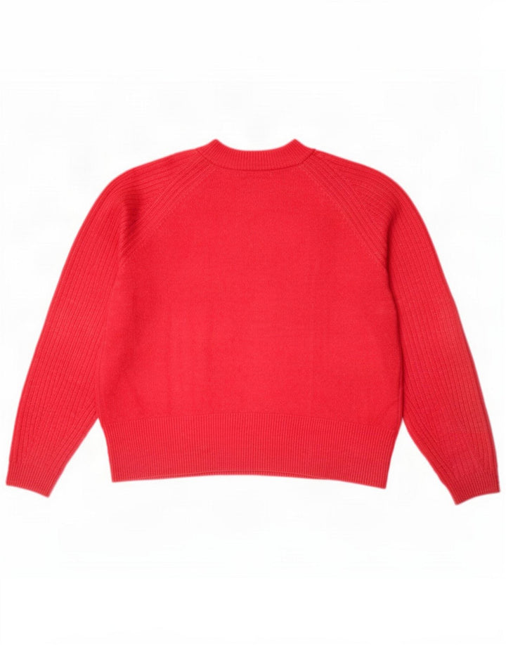 Suéter feminino oversized com gola redonda da Marks & Spencer Reino Unido 14 rosa médio