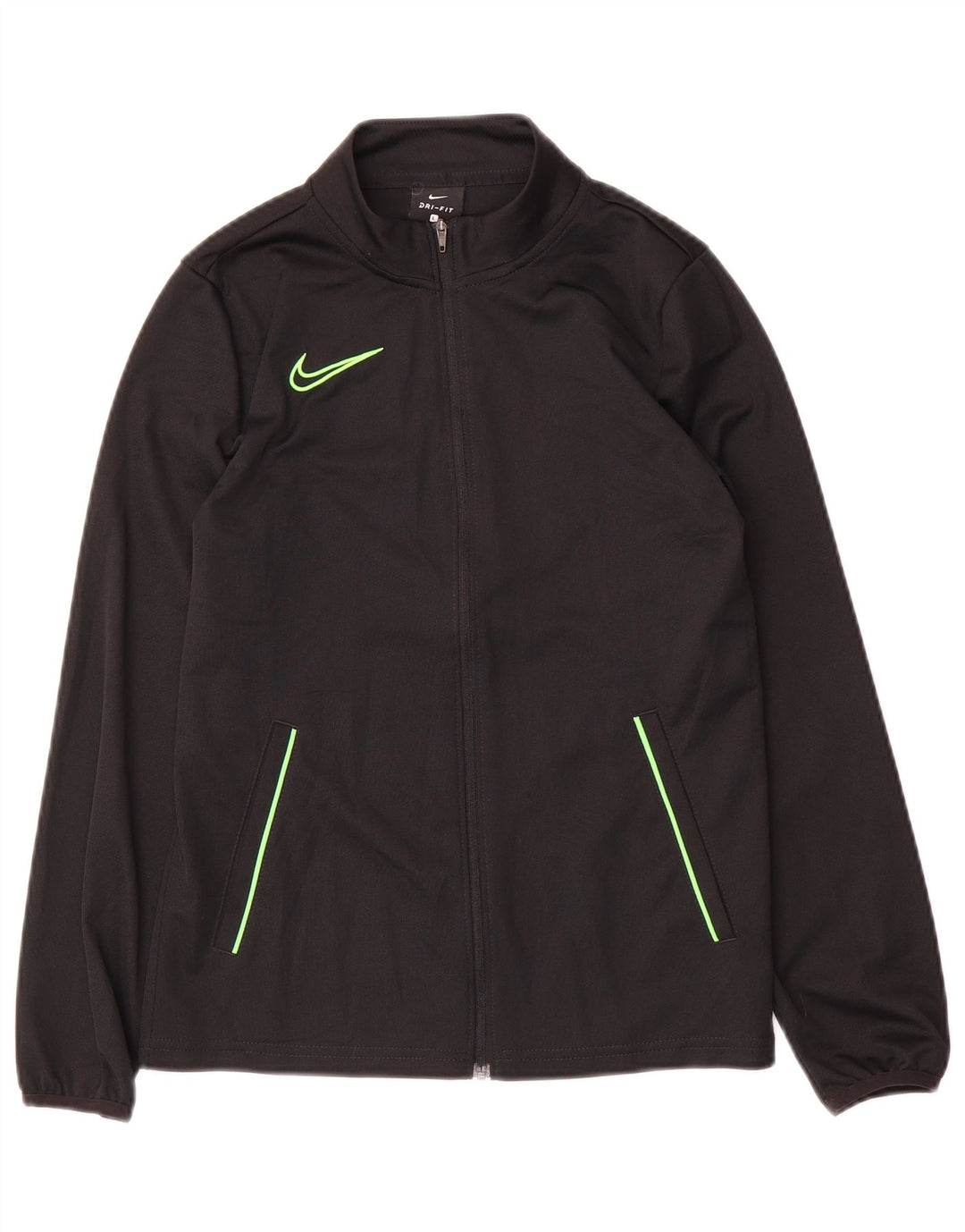 Jaqueta Nike Boys Dri Fit Tracksuit 12-13 anos grande poliéster preto