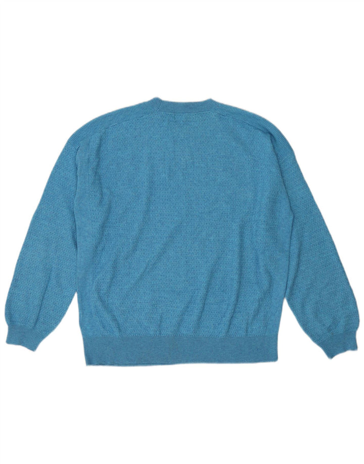 Suéter masculino Marks & Spencer com gola redonda, grande poliéster turquesa