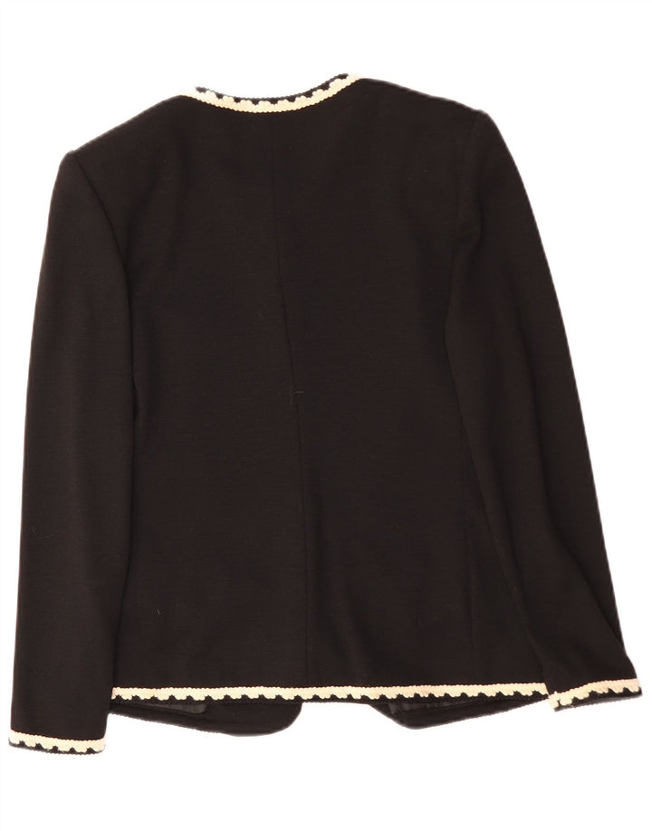 LUISA SPAGNOLI Jaqueta blazer feminina de 5 botões IT 44 acetato preto médio