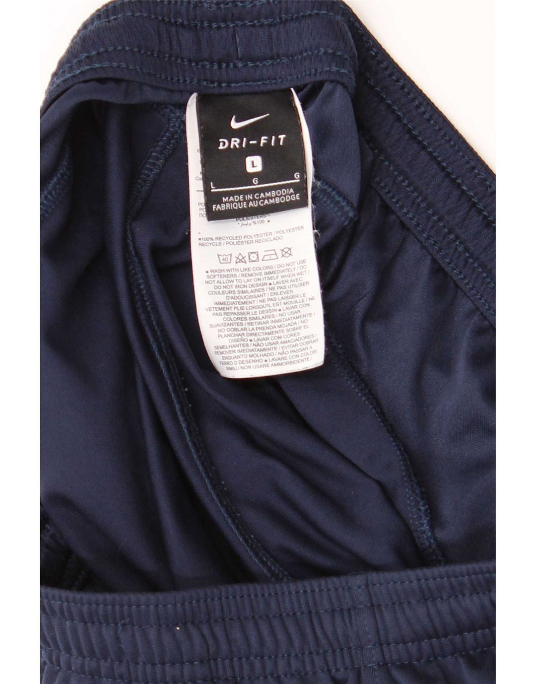 Shorts esportivos masculinos Nike Regular Fit grandes de poliéster azul marinho