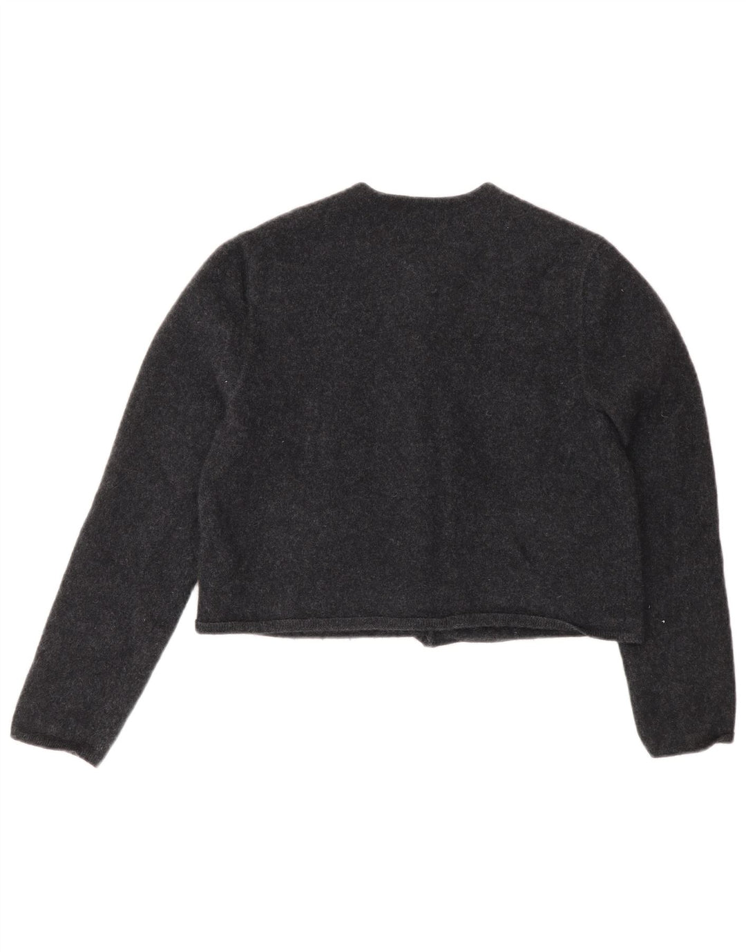 Suéter cardigan feminino Massimo Dutti UK 12 lã cinza médio