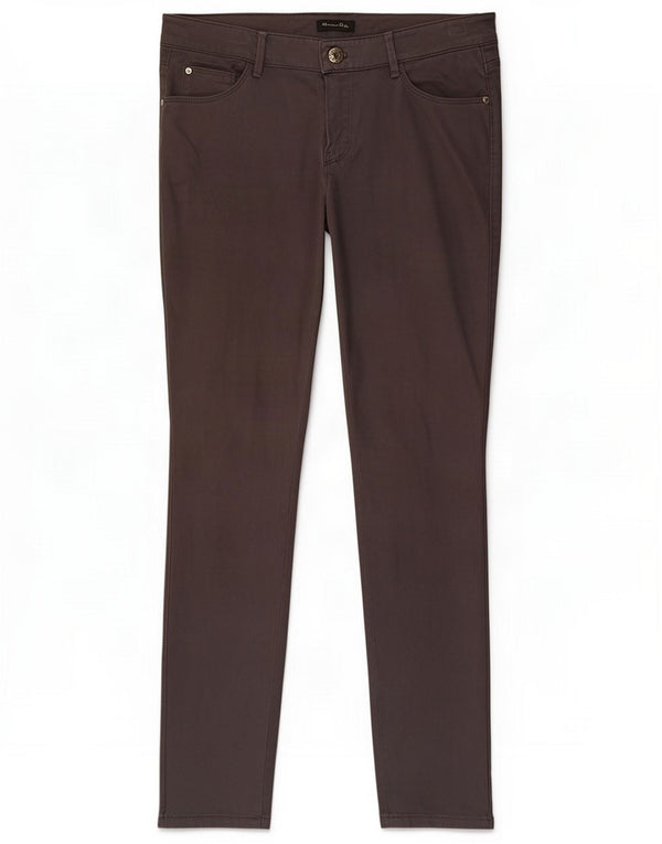 Calça feminina casual skinny Massimo Dutti EU 40 médio W30 L29 cinza