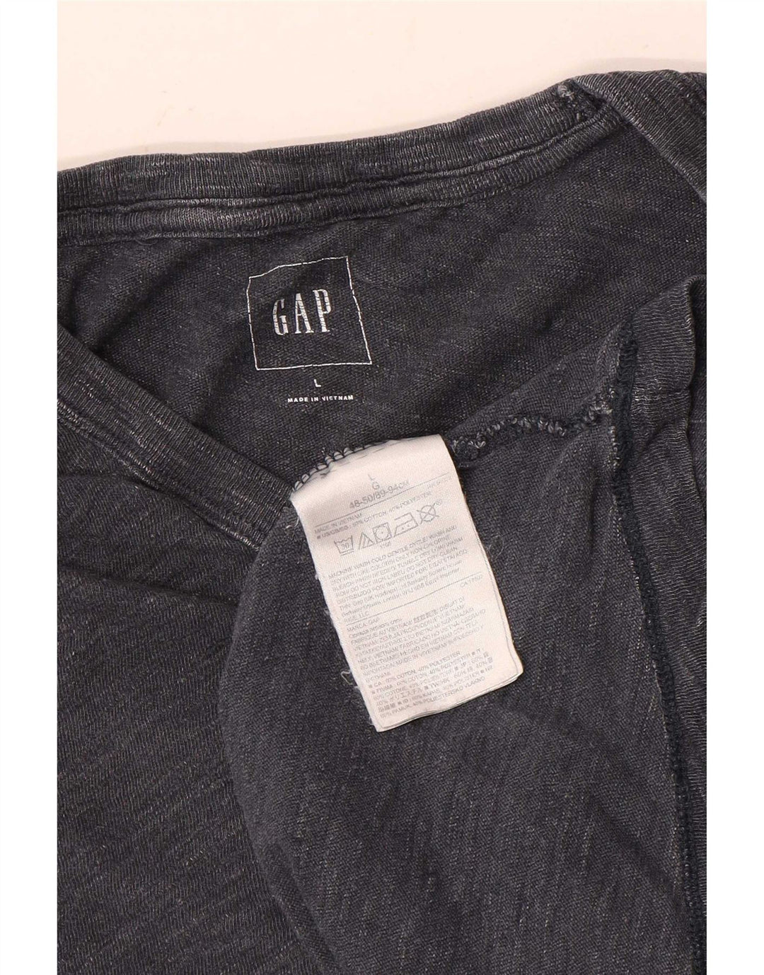 Camiseta masculina Gap grande algodão manchado cinza